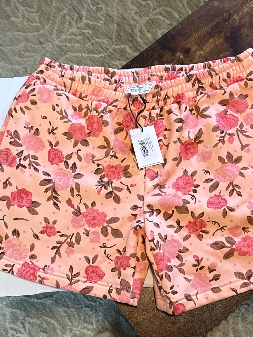 AMPERSAND AVE Pink Floral Athletic Shorts